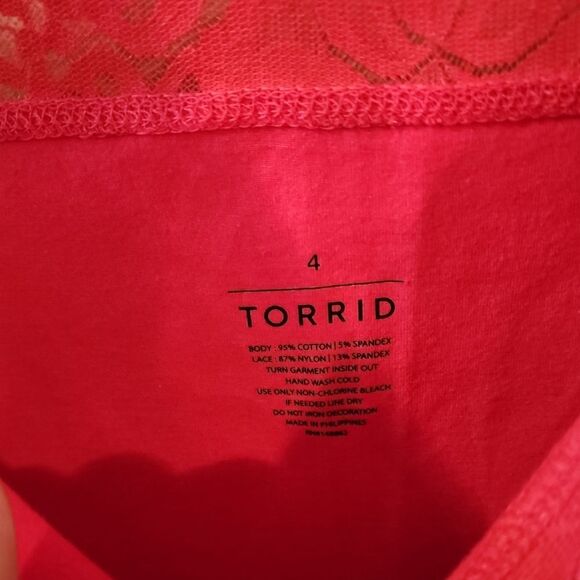 Torrid Pink Lace Camisole - Picture 2 of 6